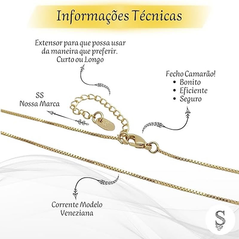 Colar Letra N Banhado a Ouro 18k 4 Colar Letra N Banhado a Ouro 18k - Imagem 4