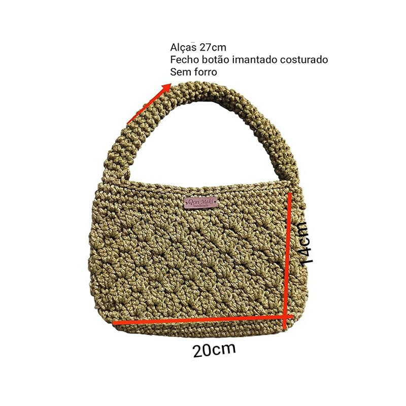 Bolsa de Crochê em fio náutico 2 Bolsa de Crochê em fio náutico - Imagem 2