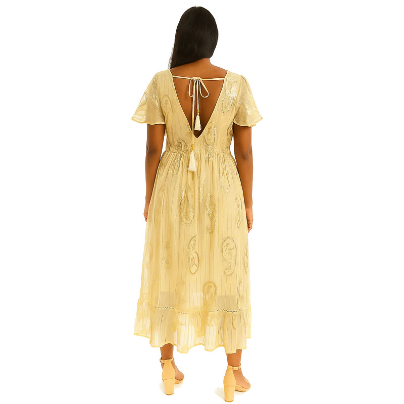 Vestido Indiano Amarelo 3 Vestido Indiano Amarelo - Imagem 3