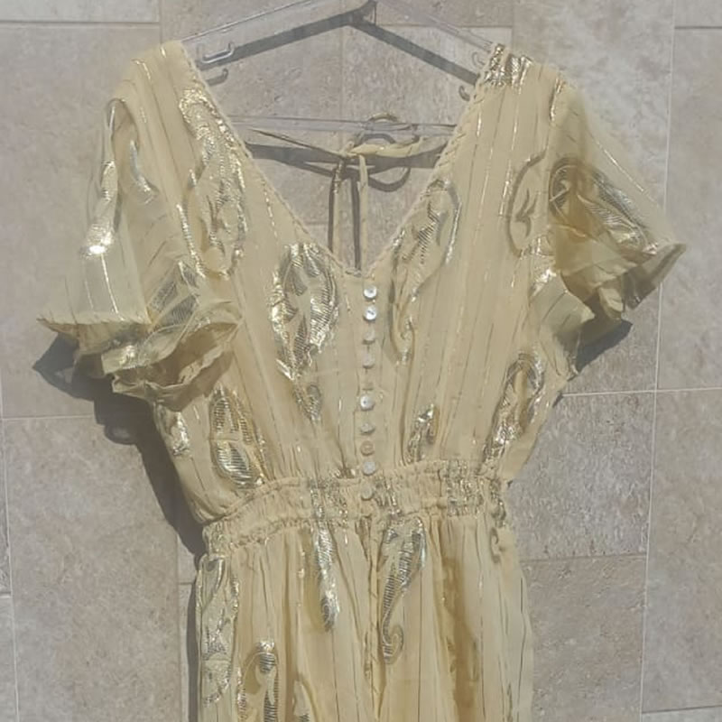 Vestido Indiano Amarelo 4 Vestido Indiano Amarelo - Imagem 4