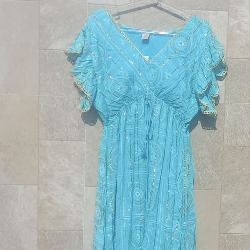 Vestido Indiano Azul 3 Vestido Indiano Azul - Imagem 3