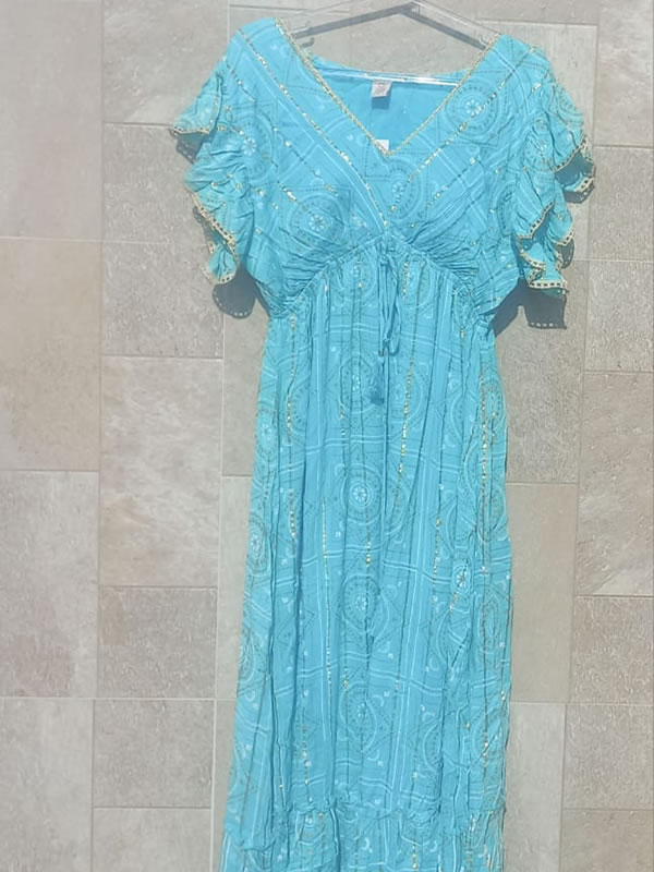 Vestido Indiano Azul 7 Vestido Indiano Azul - Imagem 7