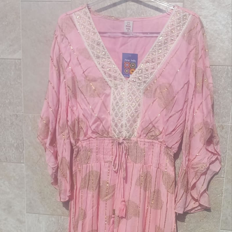 Vestido Indiano Rosa 3 Vestido Indiano Rosa - Imagem 3