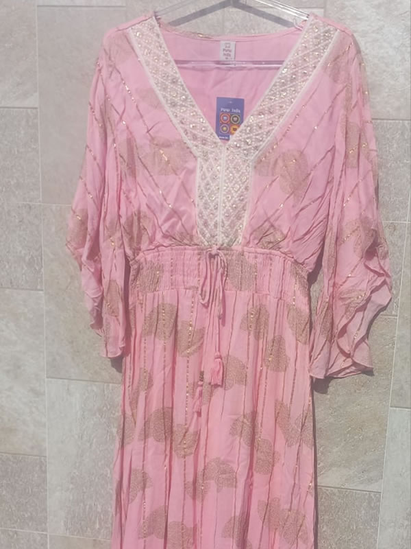 Vestido Indiano Rosa 7 Vestido Indiano Rosa - Imagem 7