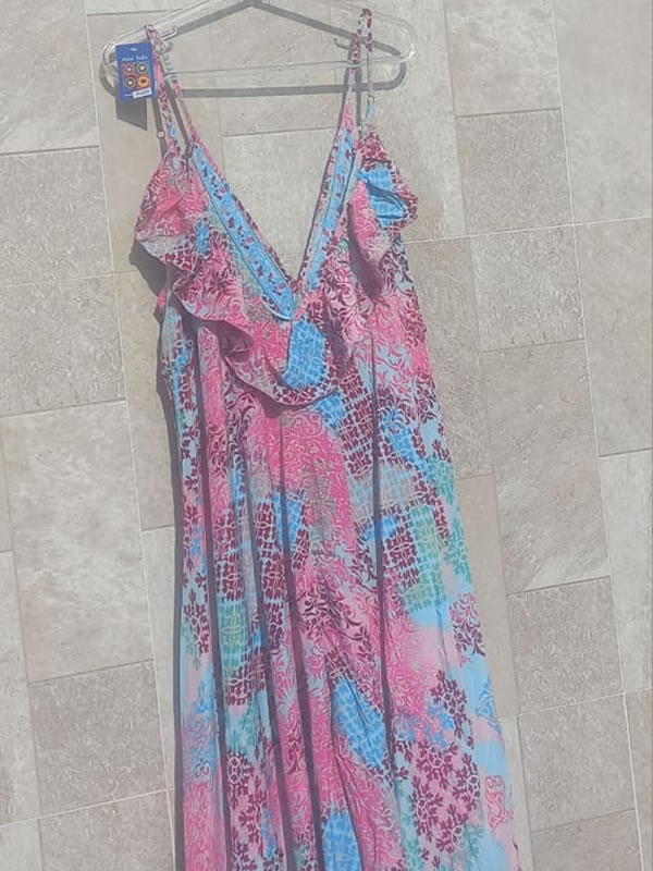 Vestido Indiano Azul e Rosa 8 Vestido Indiano Azul e Rosa - Imagem 8