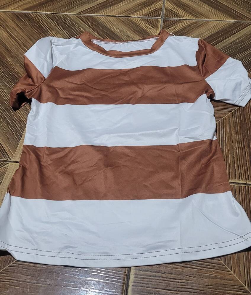 Franclia Camiseta Casual Feminina de Manga Curta com Gola Redonda, Estampa Listrada Colorblock 5 Franclia Camiseta Casual Feminina de Manga Curta com Gola Redonda, Estampa Listrada Colorblock - Imagem 5