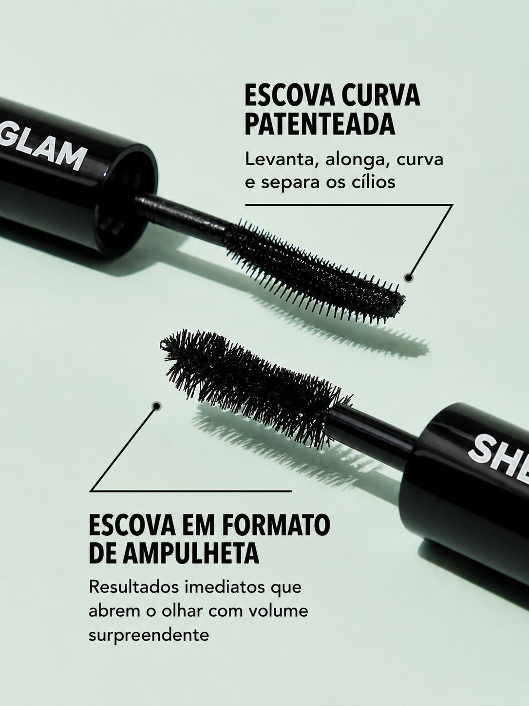 SHEGLAM RíMel All-In-One Volume & Length 2 Em 1 à Prova D'áGua Volumizing Dual-Ended Brush Alongamento Curvatura Grosso 5 SHEGLAM RíMel All-In-One Volume & Length 2 Em 1 à Prova D'áGua Volumizing Dual-Ended Brush Alongamento Curvatura Grosso - Imagem 5