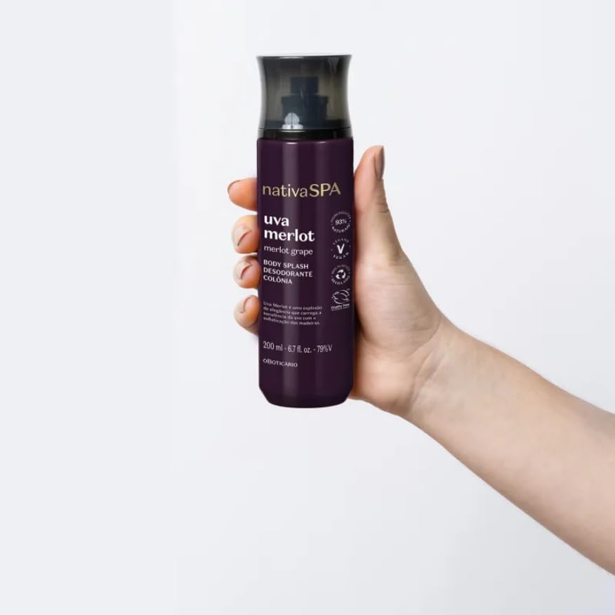 Body Splash Desodorante Colônia Nativa Spa Uva Merlot 200ml 3 Body Splash Desodorante Colônia Nativa Spa Uva Merlot 200ml - Imagem 3