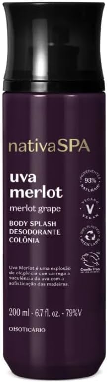 Body Splash Desodorante Colônia Nativa Spa Uva Merlot 200ml 4 Body Splash Desodorante Colônia Nativa Spa Uva Merlot 200ml - Imagem 4