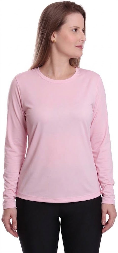 Camisa Manga Longa Feminina Segunda Pele Térmica Proteção Solar UV 50 Rosa 4 Camisa Manga Longa Feminina Segunda Pele Térmica Proteção Solar UV 50 Rosa - Imagem 4