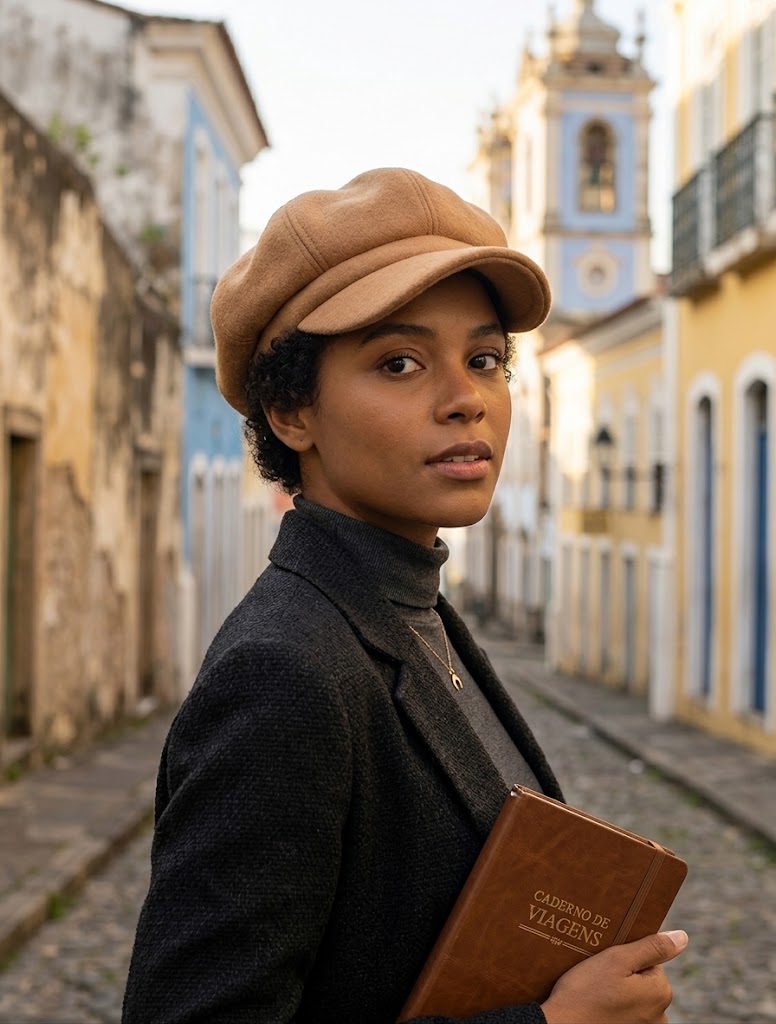 Boina Clássica Feminina em Feltro Bege 8 Gomos Newsboy Cap 4 Boina Clássica Feminina em Feltro Bege 8 Gomos Newsboy Cap - Imagem 4