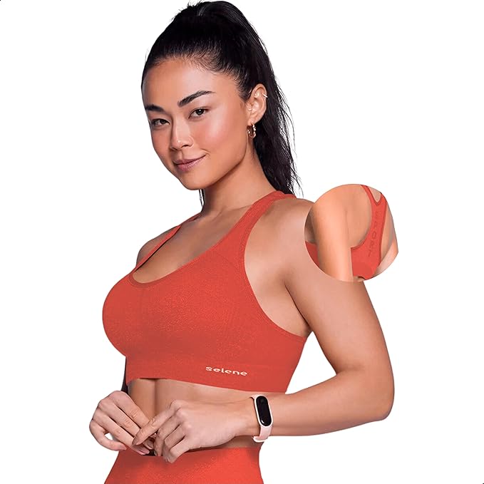 Top Fitness Selene Academia Sport Alta Sustentação Coral Mescla 2 Top Fitness Selene Academia Sport Alta Sustentação Coral Mescla - Imagem 2