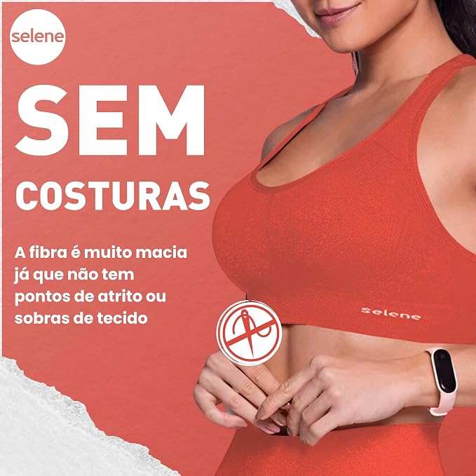 Top Fitness Selene Academia Sport Alta Sustentação Coral Mescla 5 Top Fitness Selene Academia Sport Alta Sustentação Coral Mescla - Imagem 5