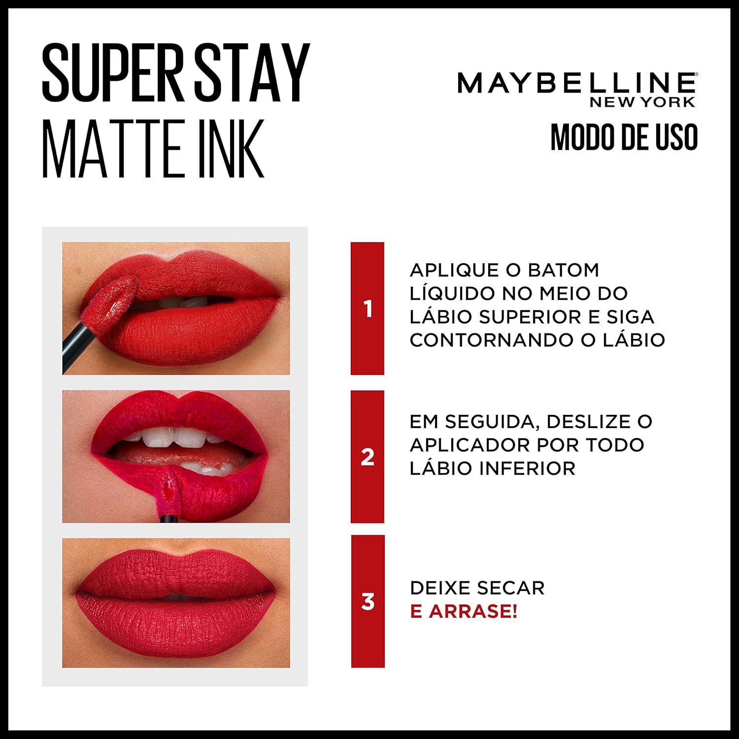 Maybelline SuperStay Matte Ink Batom Líquido Matte Cor 65 Seductress 5ml 5 Maybelline SuperStay Matte Ink Batom Líquido Matte Cor 65 Seductress 5ml - Imagem 5