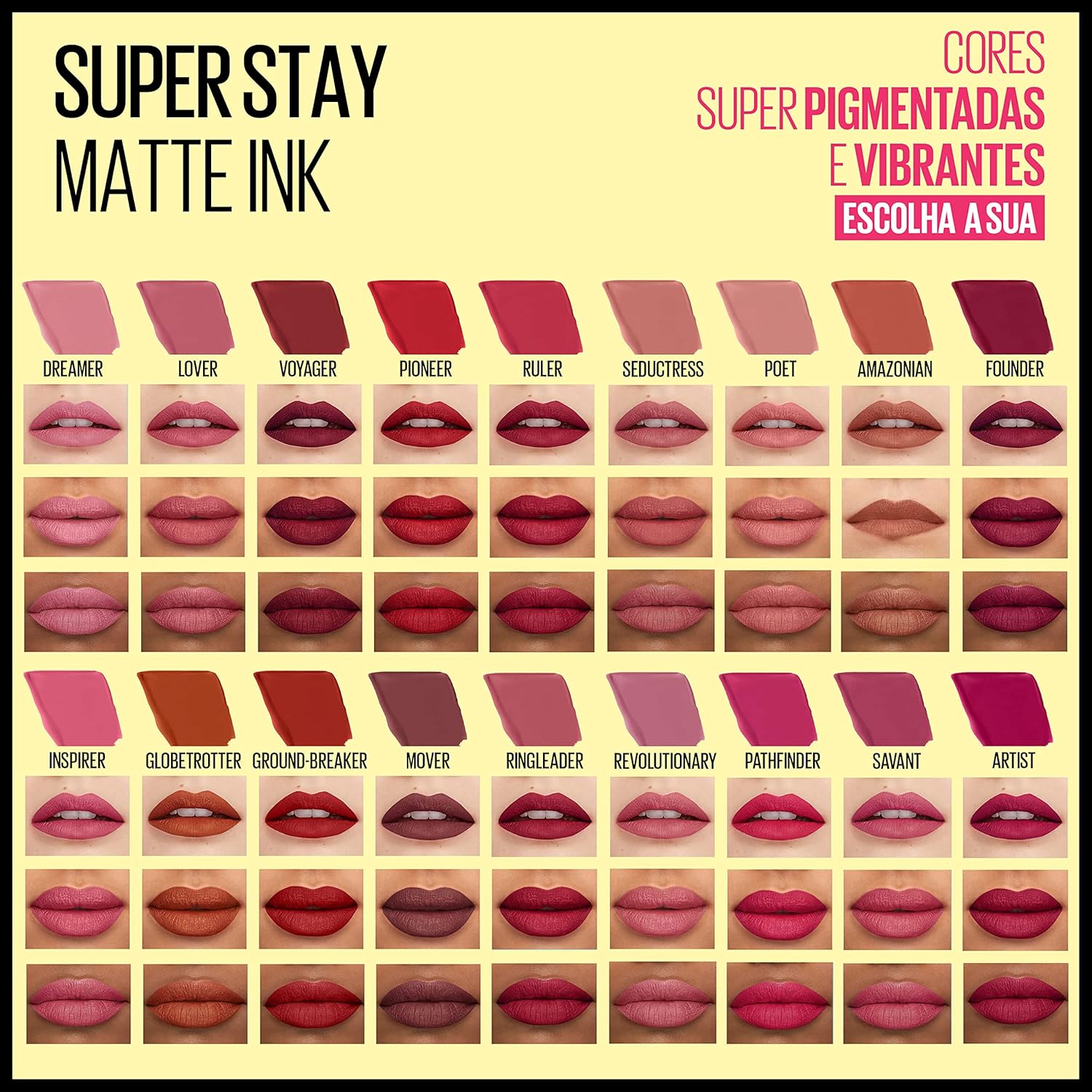 Maybelline SuperStay Matte Ink Batom Líquido Matte Cor 65 Seductress 5ml 7 Maybelline SuperStay Matte Ink Batom Líquido Matte Cor 65 Seductress 5ml - Imagem 7