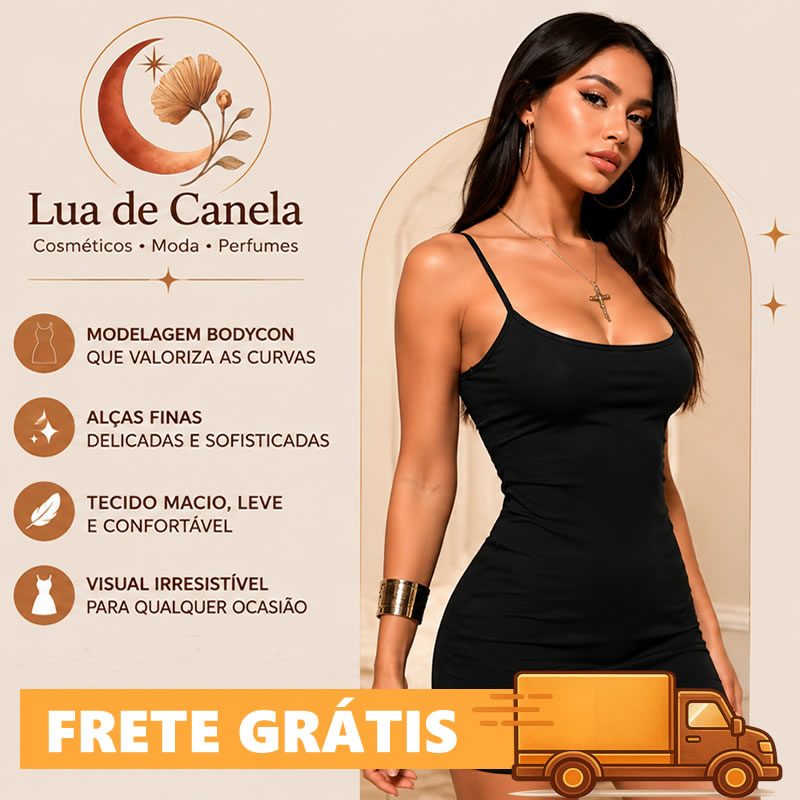 Vestido Mini Feminino Bodycon de Alça Fina Tubinho Sexy para Festas e Verão 2026