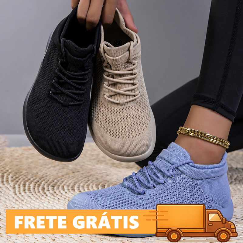 Tênis Feminino Leve e Respirável de Malha Antiderrapante